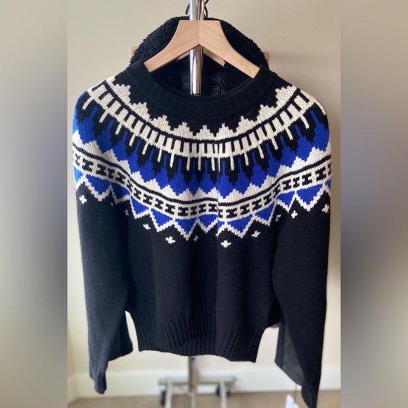 Polo Ralph Lauren Sweaters - 🔖 XS RALPH LAUREN POLO Sweater Fair Isle Italian Yarn Blue Black White